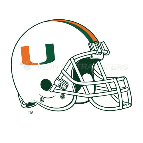 Miami Hurricanes Logo T-shirts Iron On Transfers N5046 - Click Image to Close